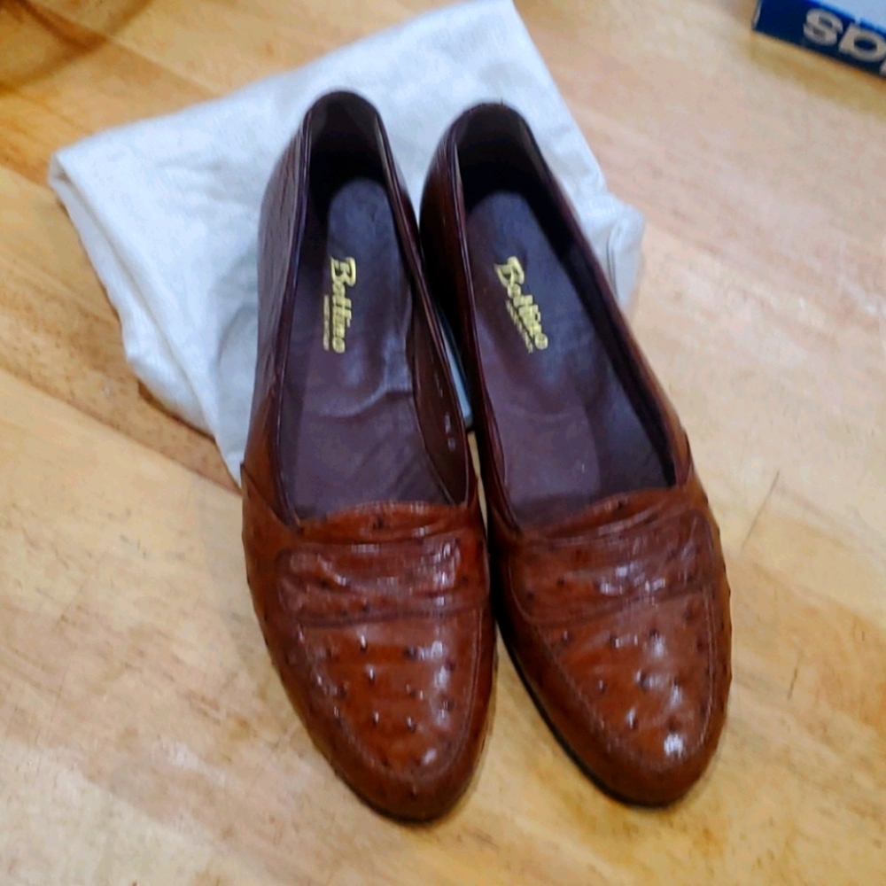 Men's Genuine Ostritch Bottino Shoes Made in Italy
